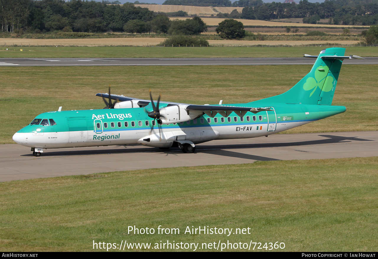 Aircraft Photo of EI-FAV | ATR ATR-72-600 (ATR-72-212A) | Aer Lingus Regional | AirHistory.net #724360