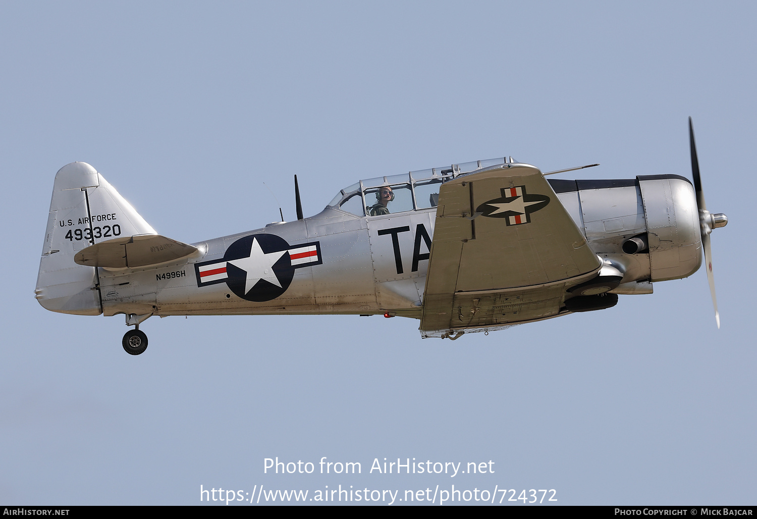 Aircraft Photo of N4996H / 49-3320 | North American T-6G Texan | USA - Air Force | AirHistory.net #724372