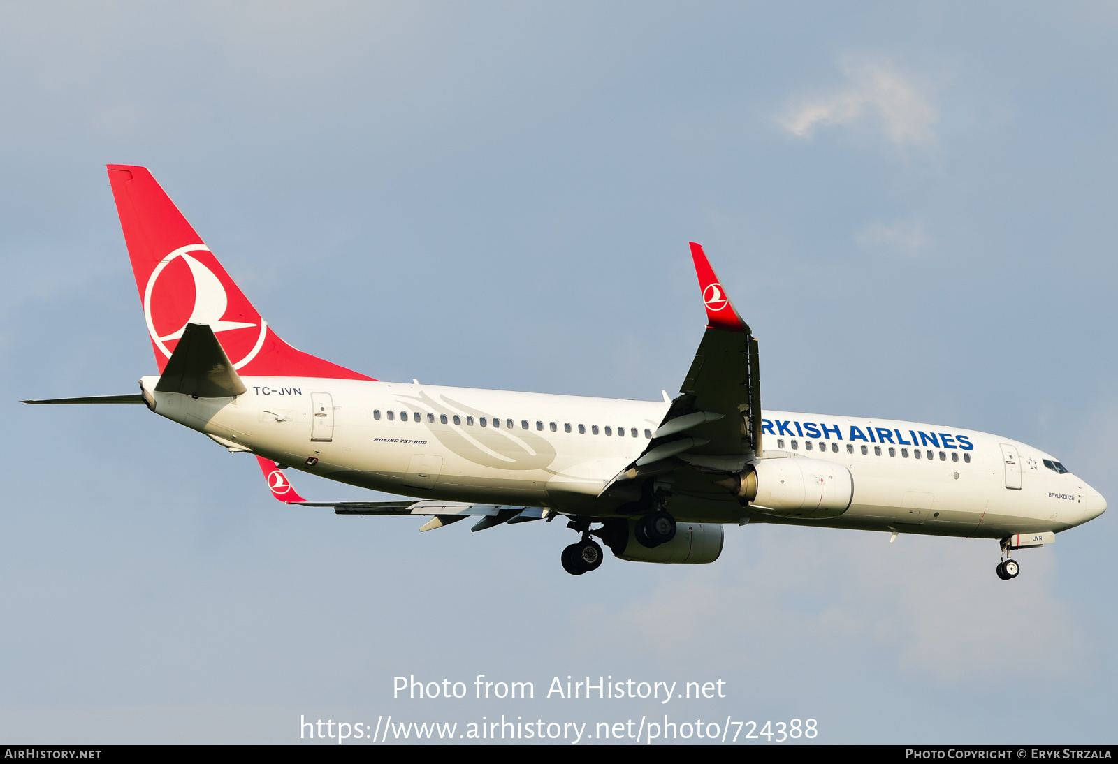 Aircraft Photo of TC-JVN | Boeing 737-8F2 | Turkish Airlines | AirHistory.net #724388