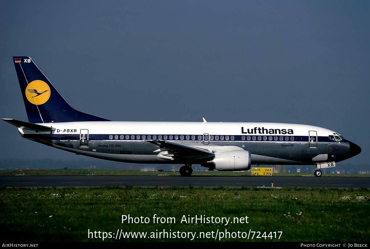 Aircraft Photo of D-ABXB | Boeing 737-330 | Lufthansa | AirHistory.net #724417