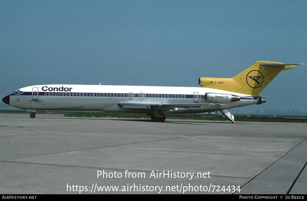 Aircraft Photo of D-ABWI | Boeing 727-230/Adv | Condor Flugdienst | AirHistory.net #724434