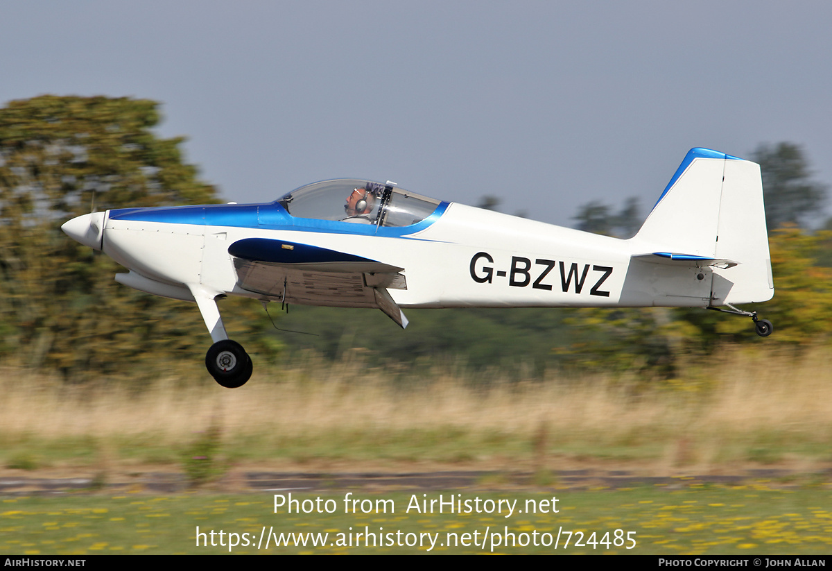 Aircraft Photo of G-BZWZ | Van's RV-6 | AirHistory.net #724485