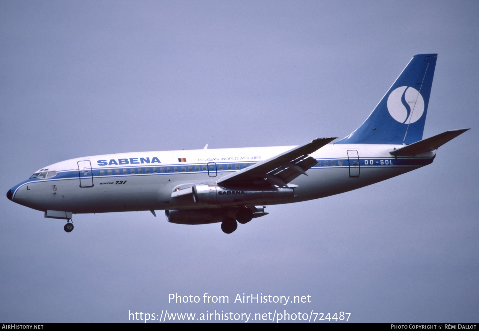 Aircraft Photo of OO-SDL | Boeing 737-229/Adv | Sabena | AirHistory.net #724487