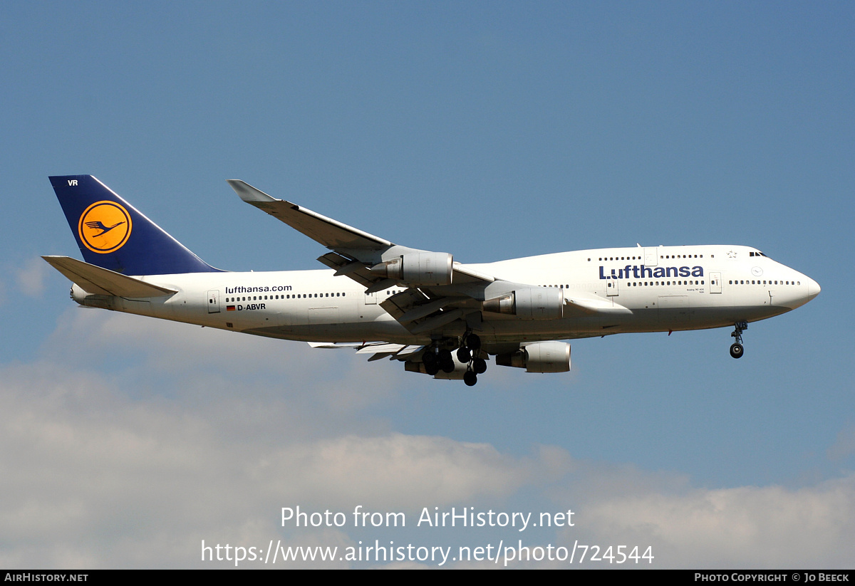 Aircraft Photo of D-ABVR | Boeing 747-430 | Lufthansa | AirHistory.net #724544