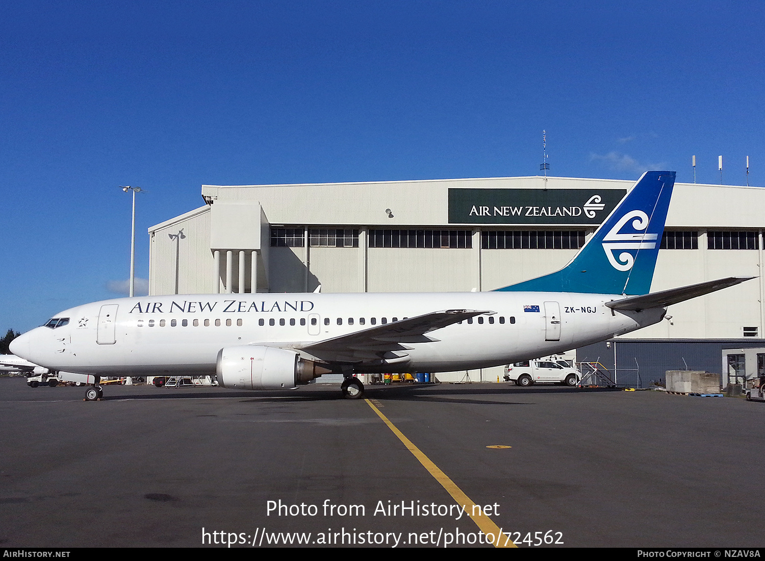 Aircraft Photo of ZK-NGJ | Boeing 737-319 | Air New Zealand | AirHistory.net #724562