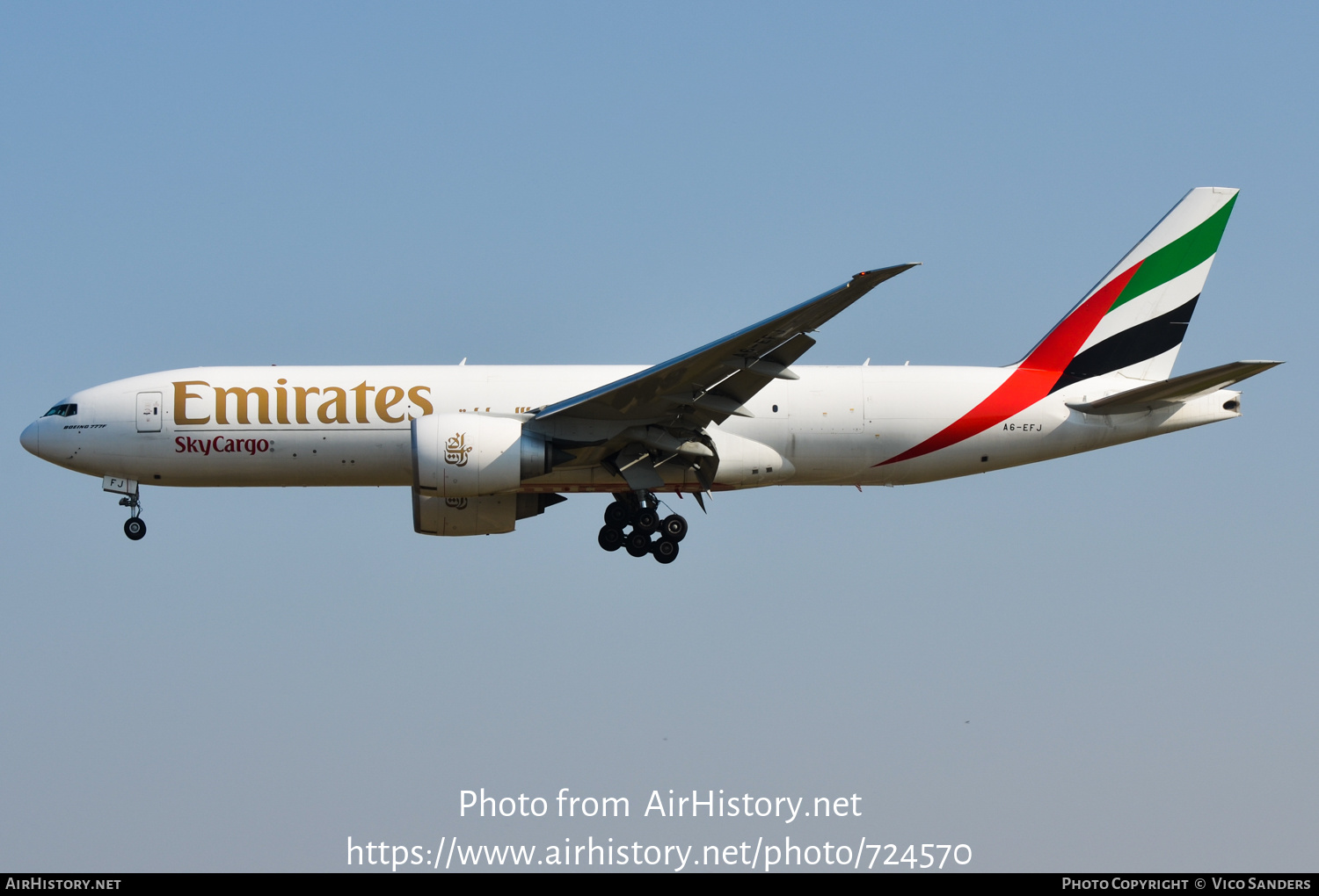 Aircraft Photo of A6-EFJ | Boeing 777-F1H | Emirates SkyCargo | AirHistory.net #724570