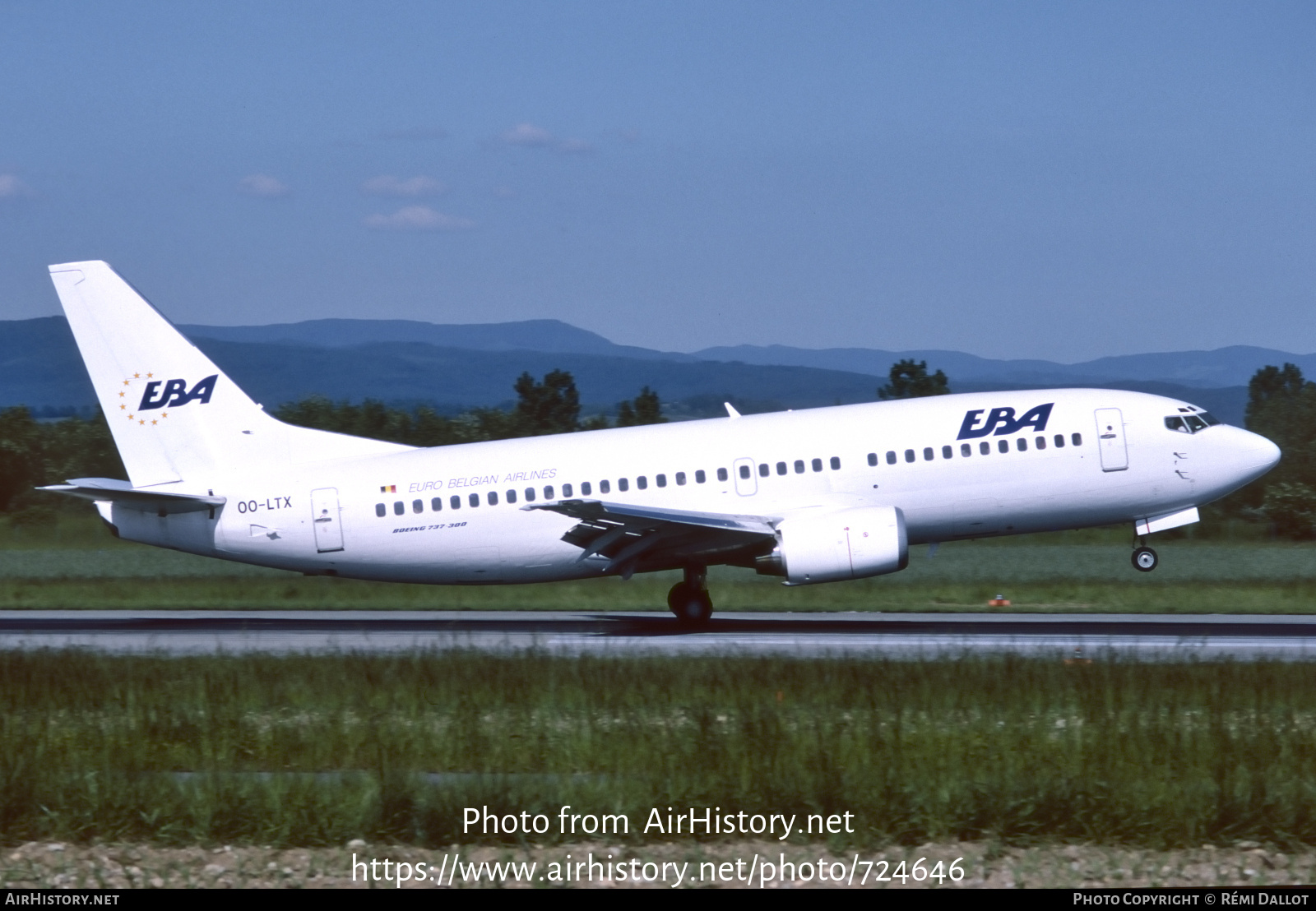 Aircraft Photo of OO-LTX | Boeing 737-3Q8 | EBA - Eurobelgian Airlines | AirHistory.net #724646