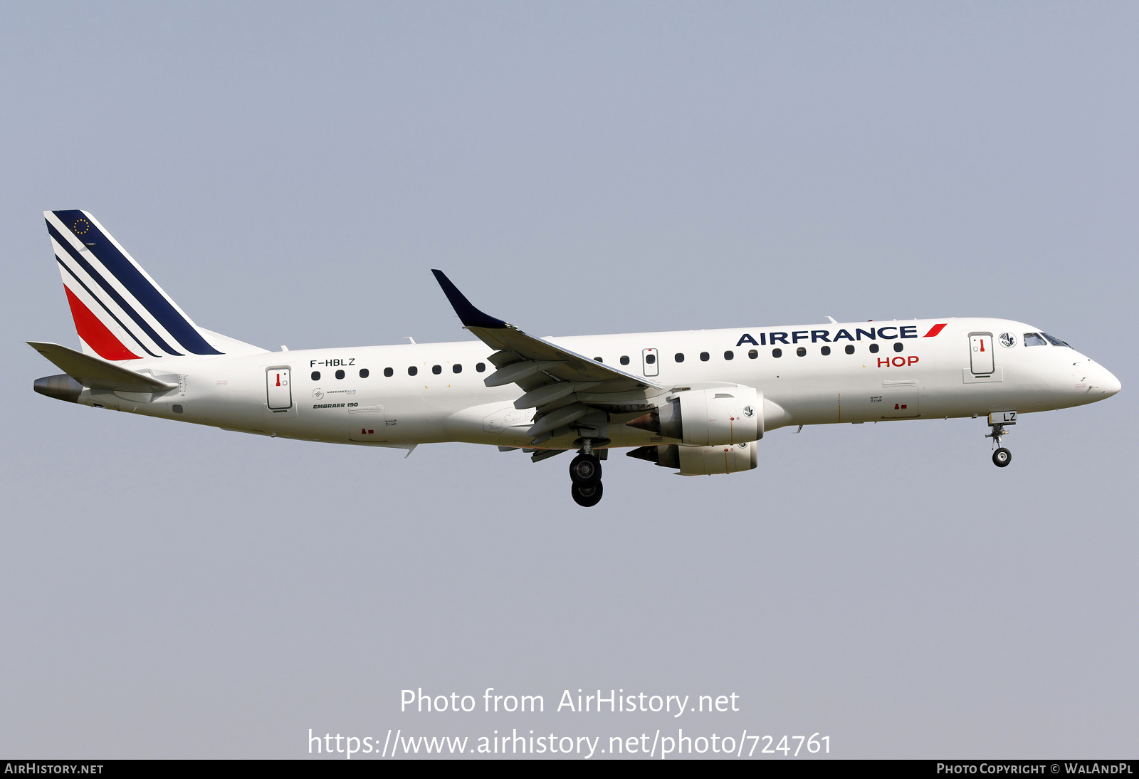 Aircraft Photo of F-HBLZ | Embraer 190STD (ERJ-190-100STD) | Air France | AirHistory.net #724761