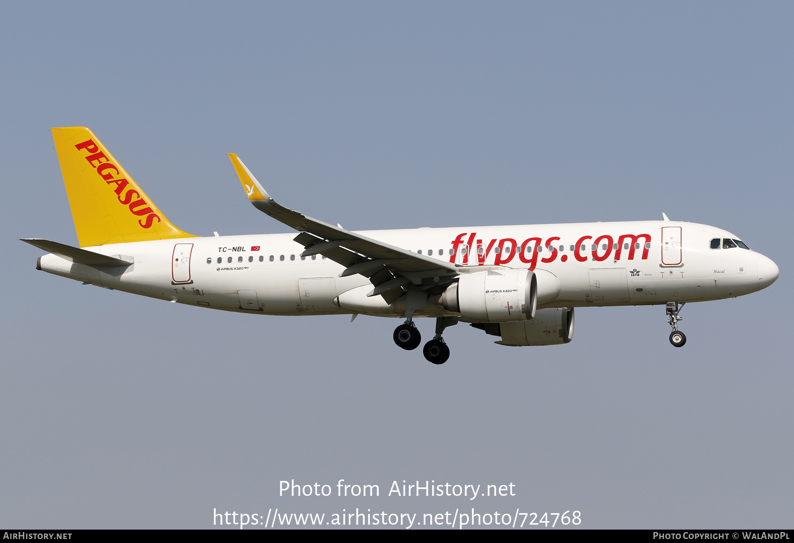 Aircraft Photo of TC-NBL | Airbus A320-251N | Pegasus Airlines | AirHistory.net #724768