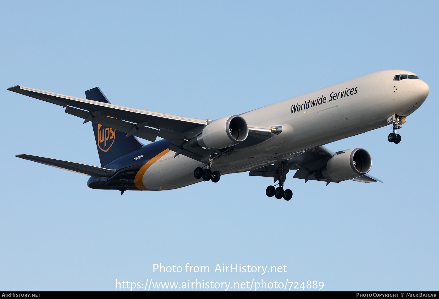 Aircraft Photo of N381UP | Boeing 767-300F | United Parcel Service - UPS | AirHistory.net #724889