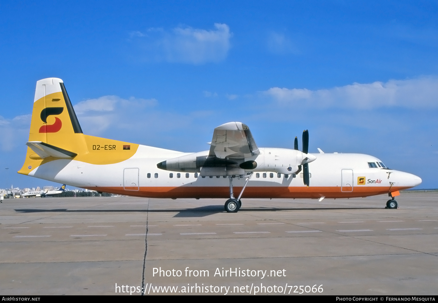 Aircraft Photo of D2-ESR | Fokker 50 | SonAir | AirHistory.net #725066