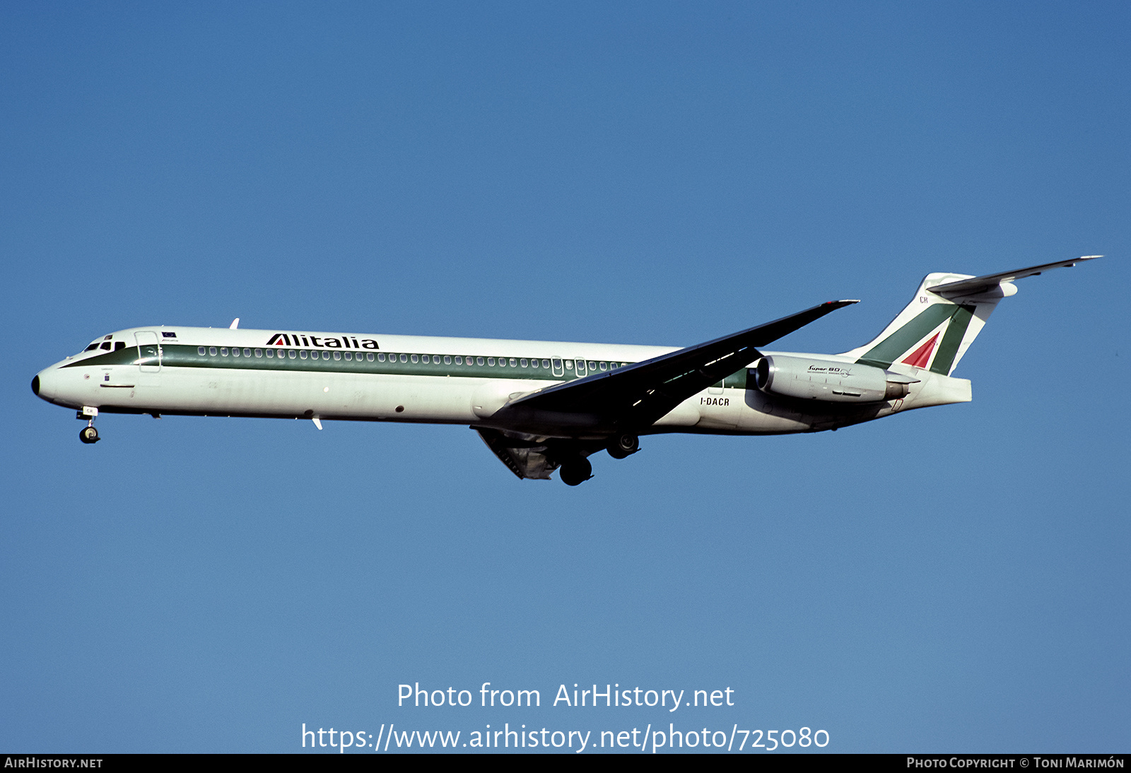 Aircraft Photo of I-DACR | McDonnell Douglas MD-82 (DC-9-82) | Alitalia | AirHistory.net #725080