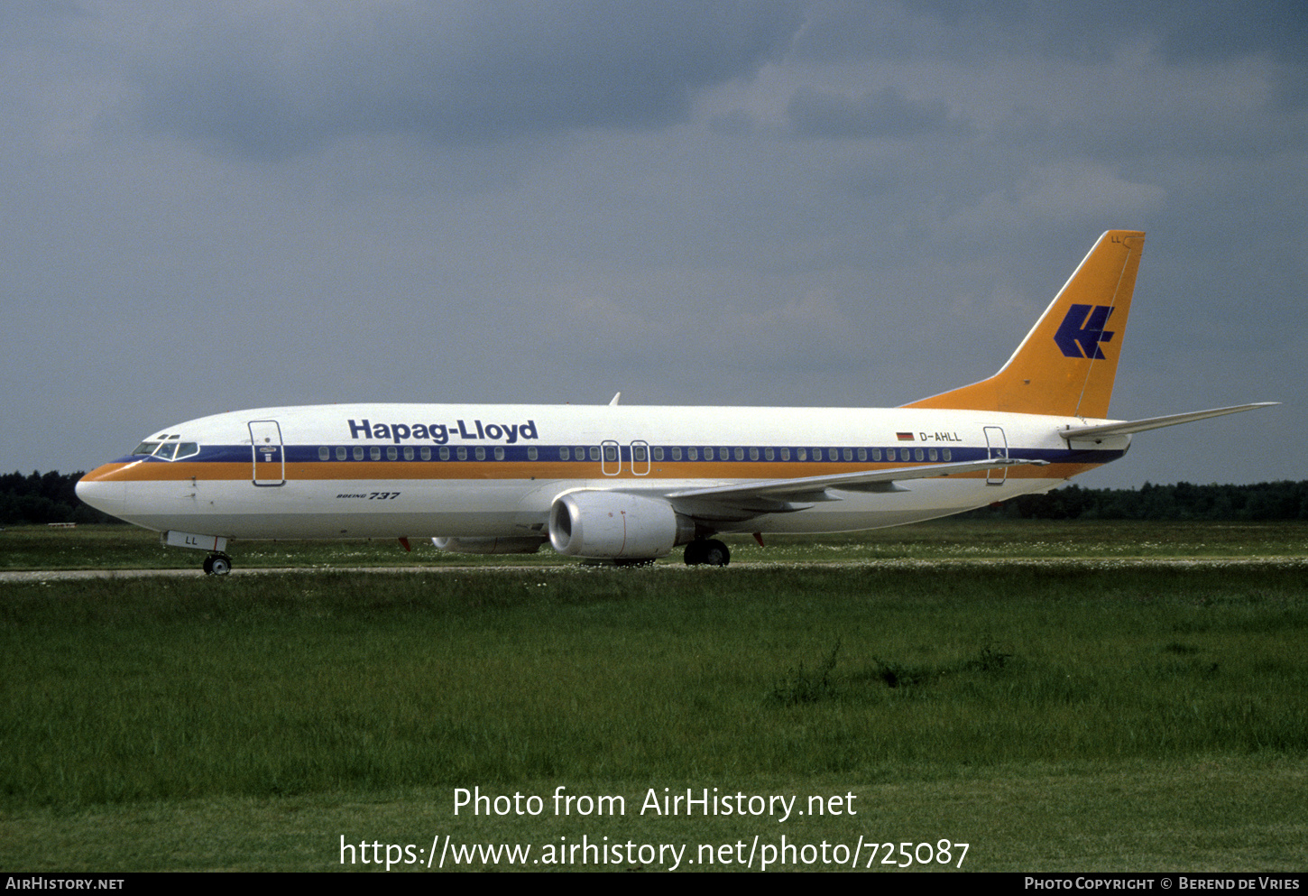 Aircraft Photo of D-AHLL | Boeing 737-4K5 | Hapag-Lloyd | AirHistory.net #725087