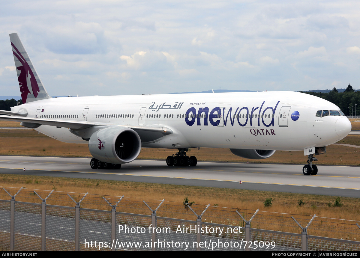 Aircraft Photo of A7-BAF | Boeing 777-3DZ/ER | Qatar Airways | AirHistory.net #725099