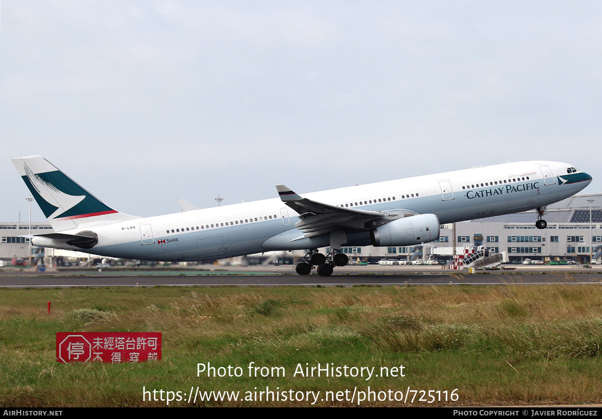 Aircraft Photo of B-LBA | Airbus A330-343E | Cathay Pacific Airways | AirHistory.net #725116