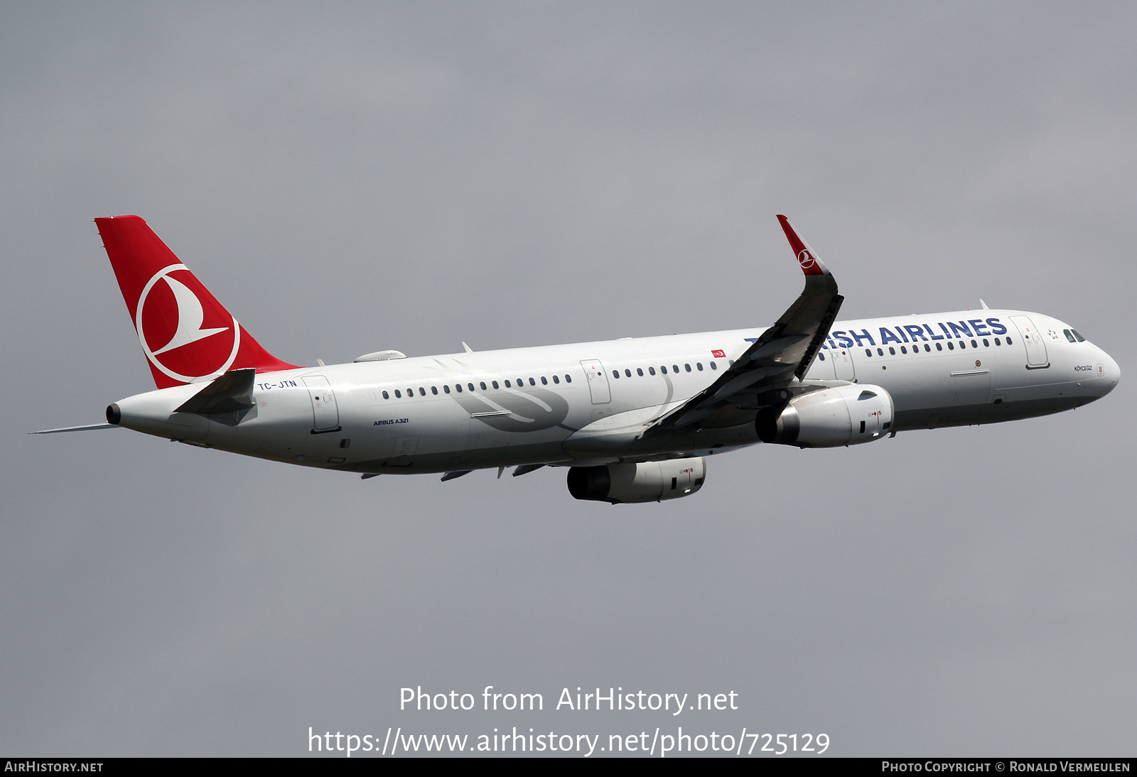 Aircraft Photo of TC-JTN | Airbus A321-231 | Turkish Airlines | AirHistory.net #725129