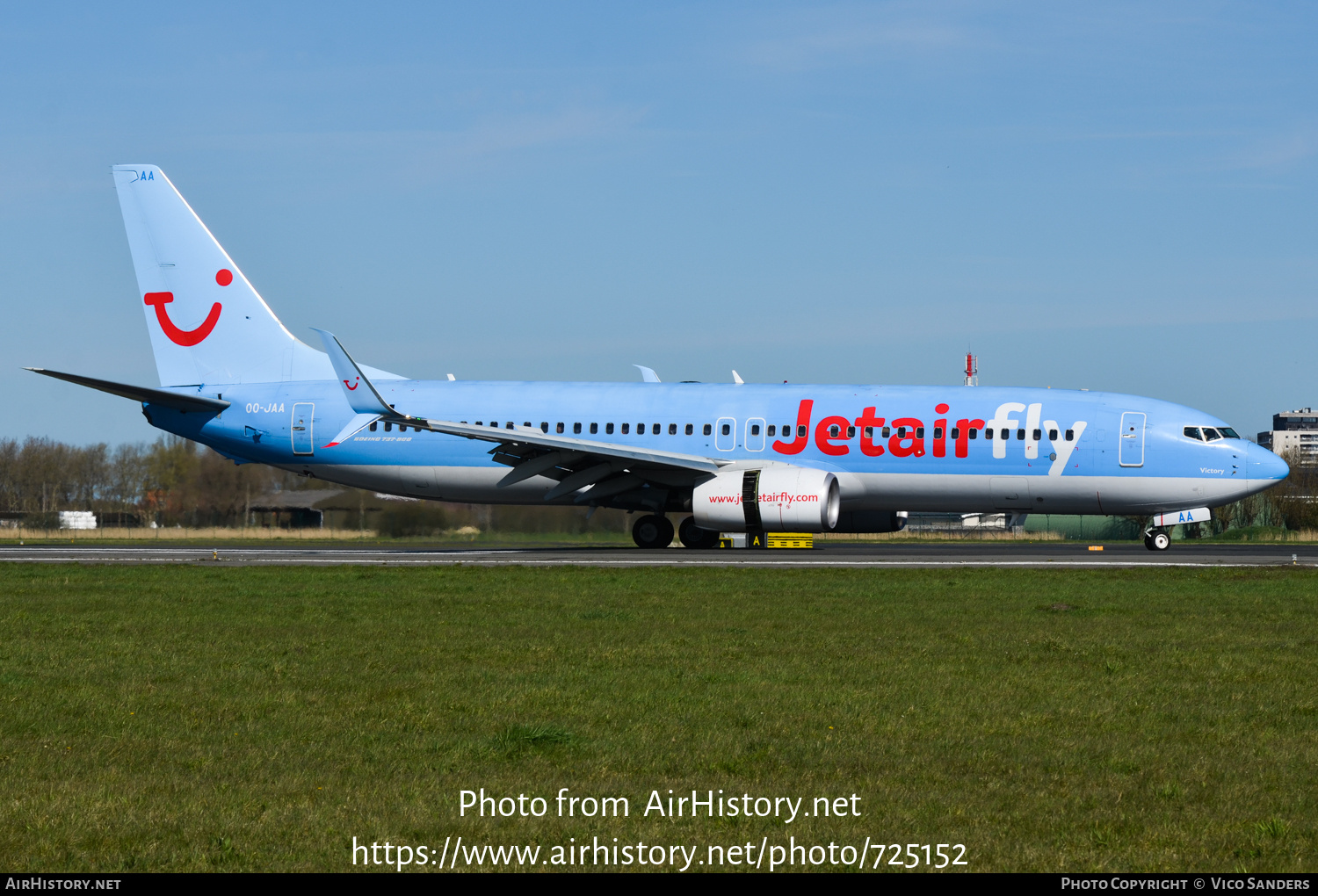 Aircraft Photo of OO-JAA | Boeing 737-8BK | Jetairfly | AirHistory.net #725152