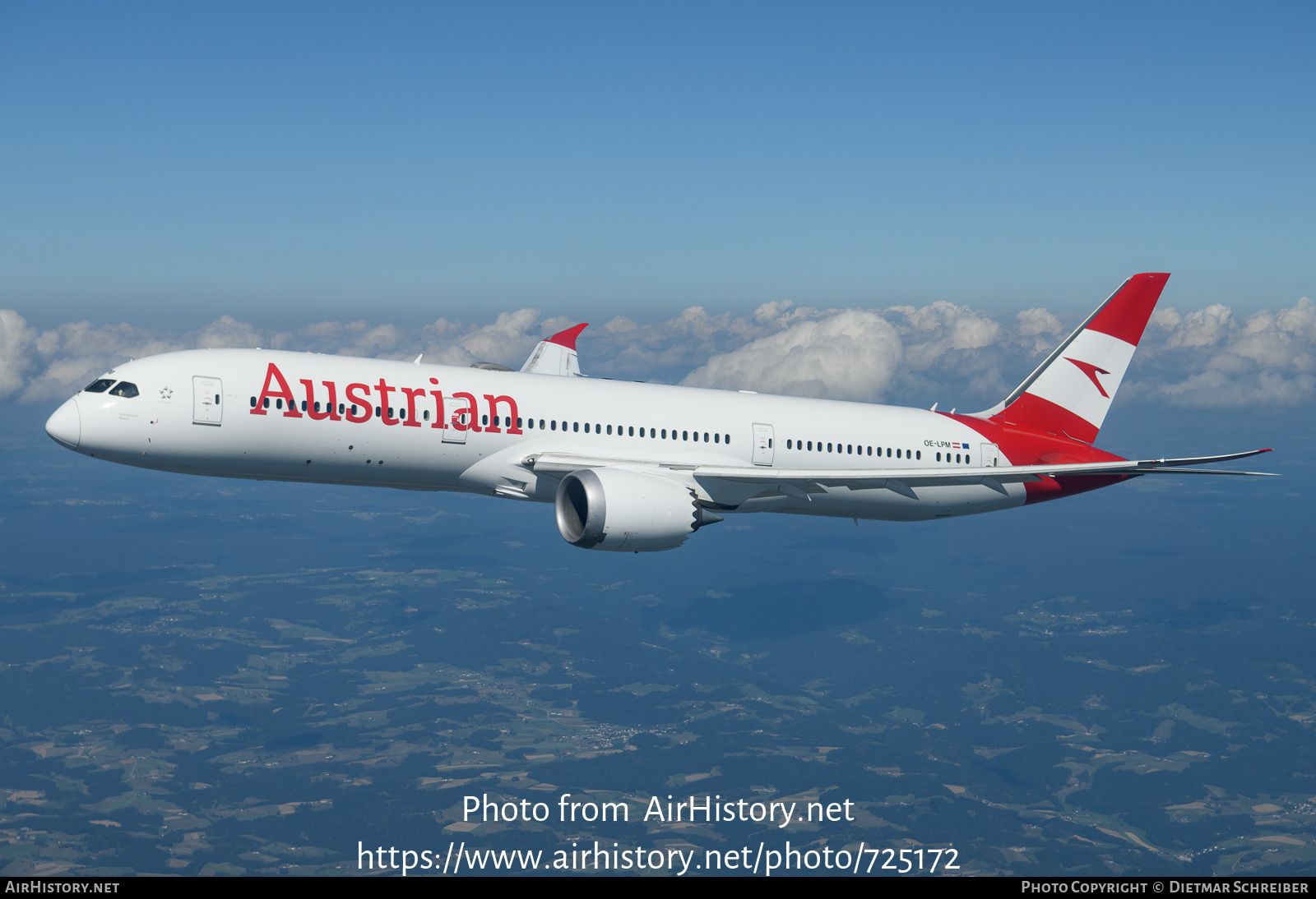 Aircraft Photo of OE-LPM | Boeing 787-9 Dreamliner | Austrian Airlines | AirHistory.net #725172