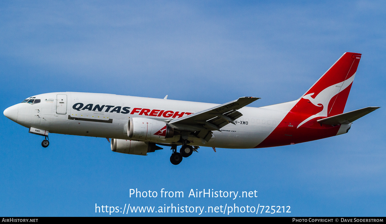 Aircraft Photo of VH-XMO | Boeing 737-376(SF) | Qantas Freight | AirHistory.net #725212