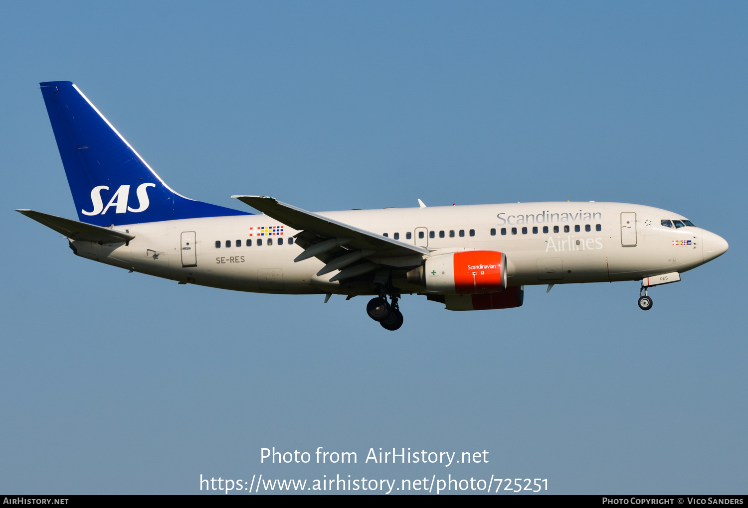 Aircraft Photo of SE-RES | Boeing 737-7BX | Scandinavian Airlines - SAS | AirHistory.net #725251