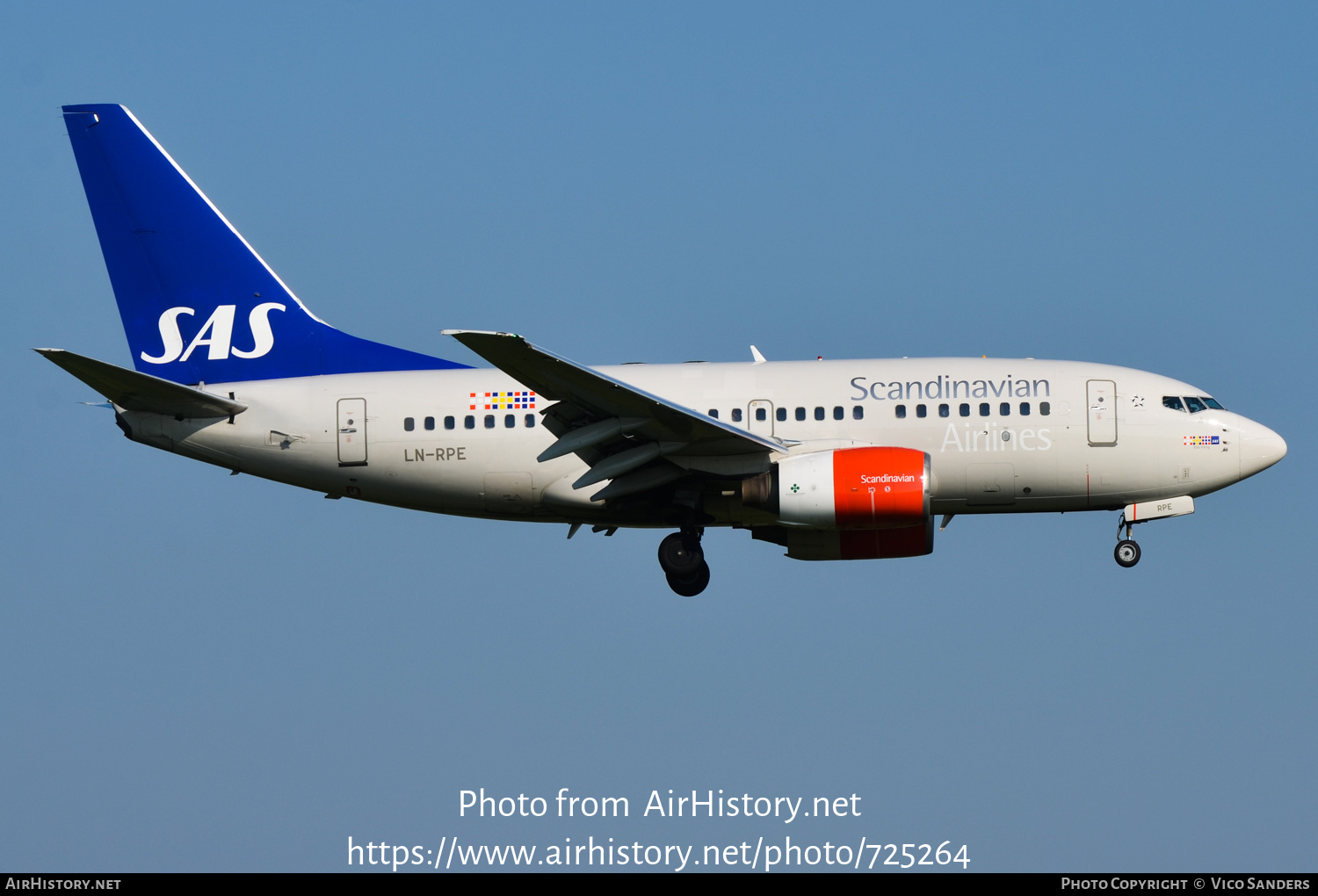 Aircraft Photo of LN-RPE | Boeing 737-683 | Scandinavian Airlines - SAS | AirHistory.net #725264