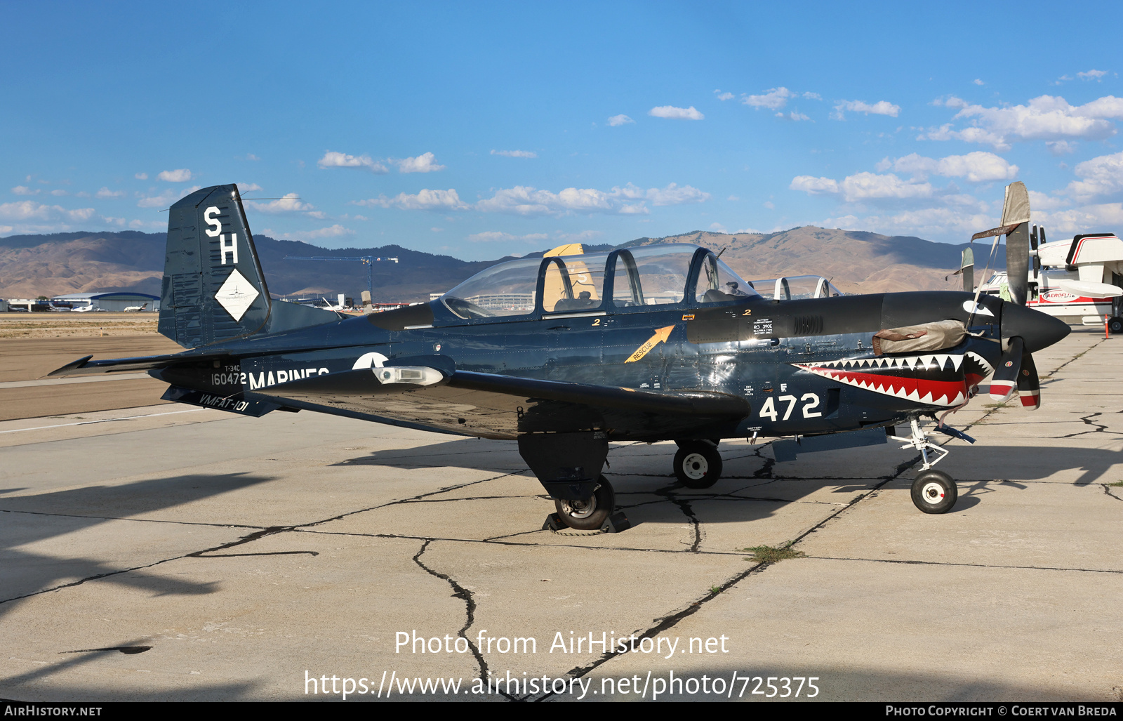 Aircraft Photo of 160472 | Beech T-34C Turbo Mentor | USA - Marines | AirHistory.net #725375