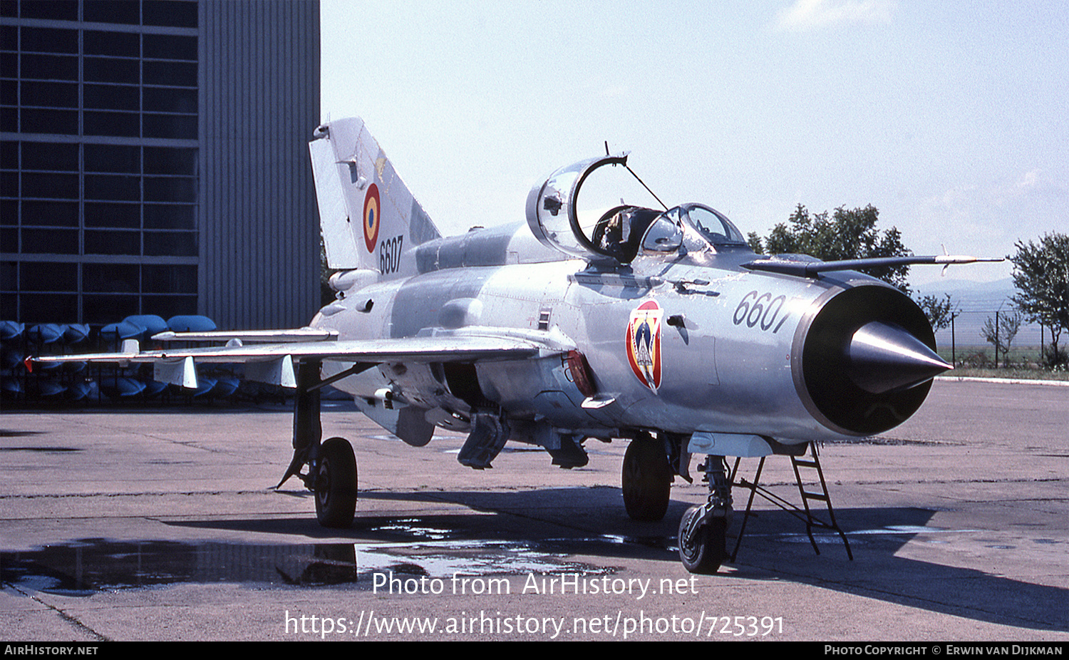 Aircraft Photo of 6607 | Mikoyan-Gurevich MiG-21MF-75 Lancer C | Romania - Air Force | AirHistory.net #725391