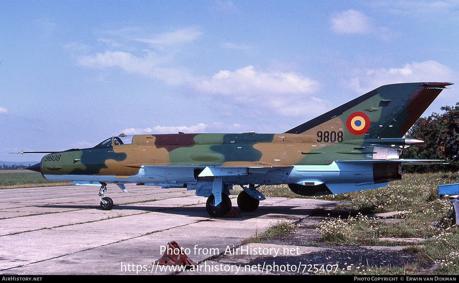 Aircraft Photo of 9808 | Mikoyan-Gurevich MiG-21MF Lancer A | Romania - Air Force | AirHistory.net #725407