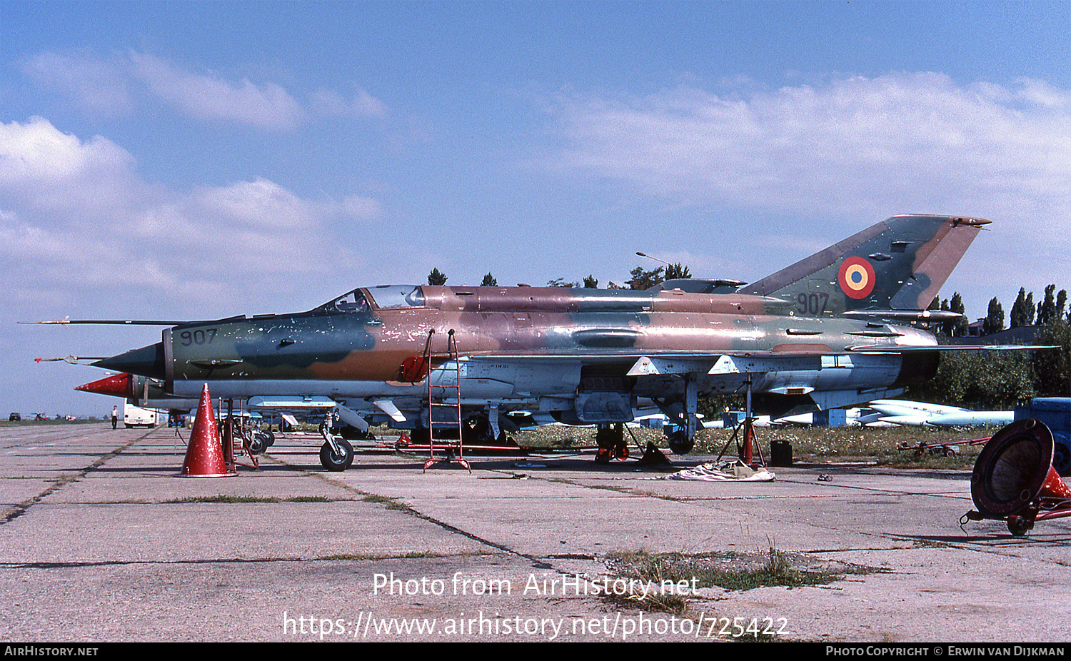 Aircraft Photo of 907 | Mikoyan-Gurevich MiG-21M Lancer A | Romania - Air Force | AirHistory.net #725422