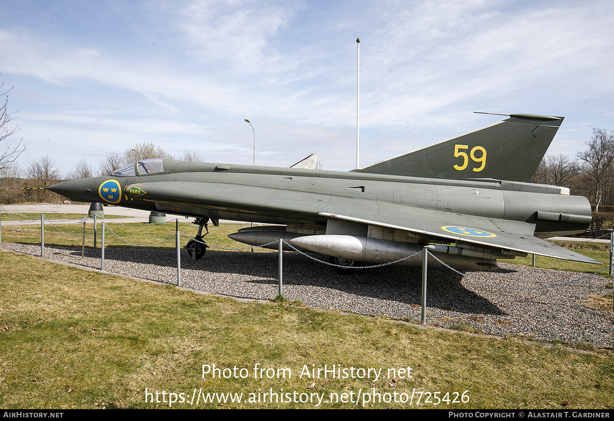 Aircraft Photo of 35959 | Saab S35E Draken | Sweden - Air Force | AirHistory.net #725426