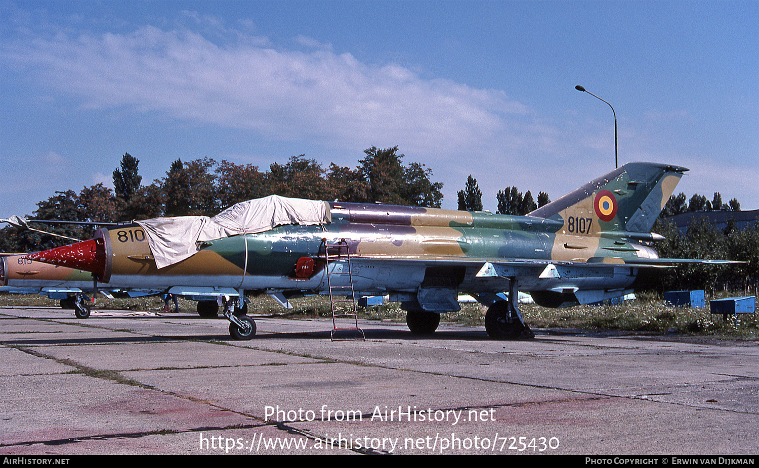 Aircraft Photo of 8107 | Mikoyan-Gurevich MiG-21MF Lancer A | Romania - Air Force | AirHistory.net #725430