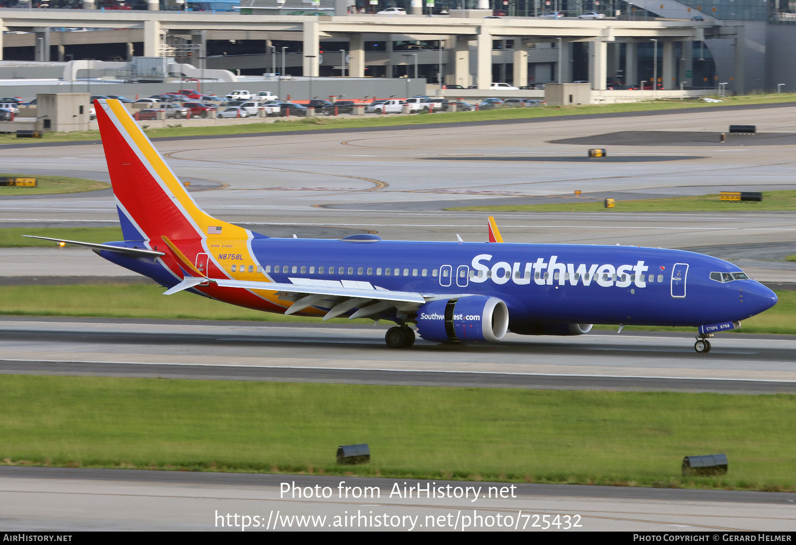 Aircraft Photo of N8758L | Boeing 737-8 Max 8 | Southwest Airlines | AirHistory.net #725432