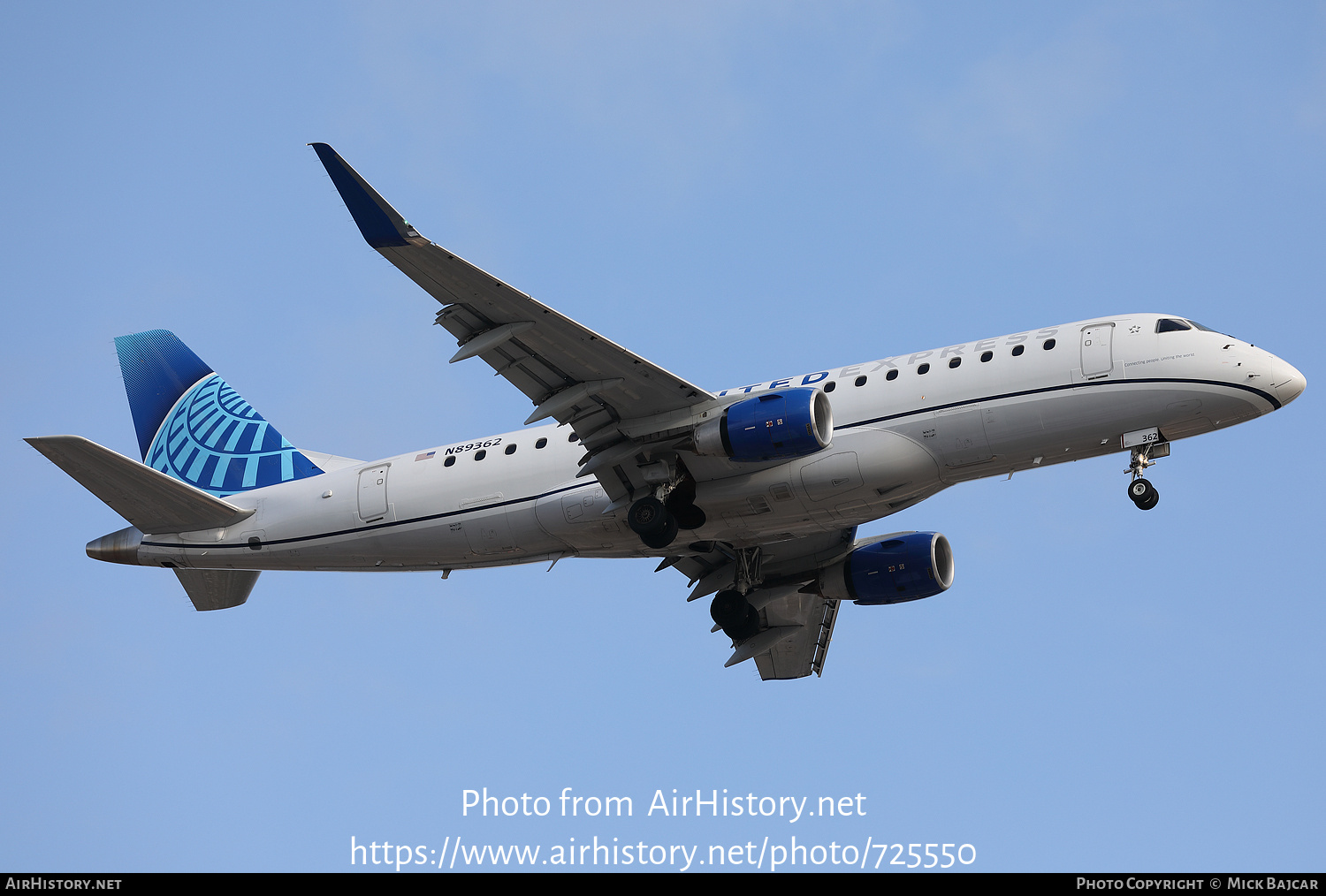 Aircraft Photo of N89362 | Embraer 175LL (ERJ-170-200LL) | United Express | AirHistory.net #725550