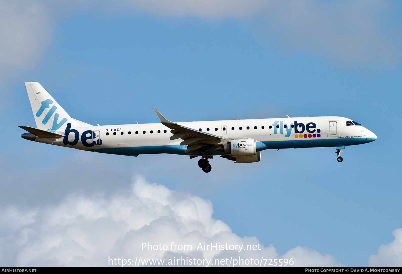 Aircraft Photo of G-FBEA | Embraer 195LR (ERJ-190-200LR) | Flybe | AirHistory.net #725596