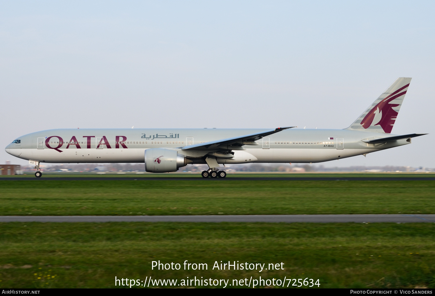 Aircraft Photo of A7-BAU | Boeing 777-3DZ/ER | Qatar Airways | AirHistory.net #725634