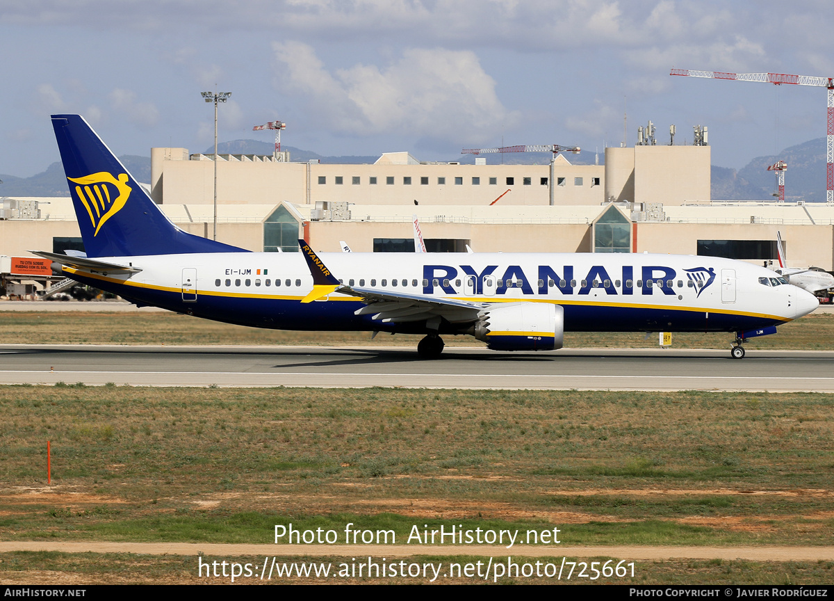 Aircraft Photo of EI-IJM | Boeing 737-8200 Max 200 | Ryanair | AirHistory.net #725661