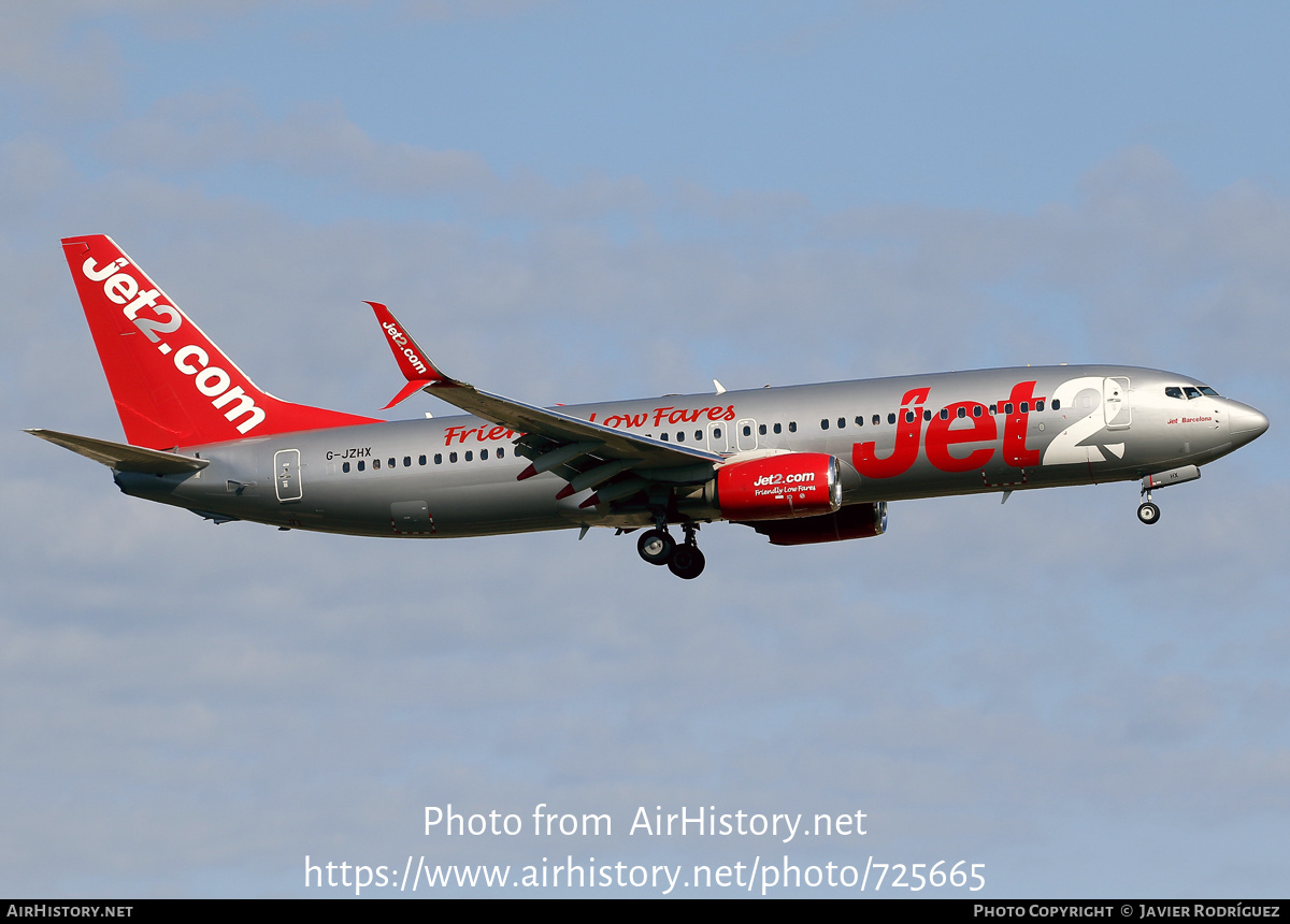 Aircraft Photo of G-JZHX | Boeing 737-800 | Jet2 | AirHistory.net #725665