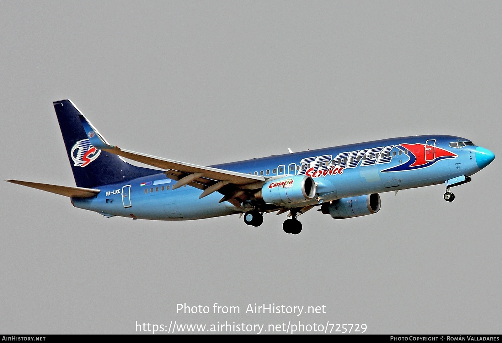 Aircraft Photo of HA-LKE | Boeing 737-86Q | Travel Service | AirHistory.net #725729