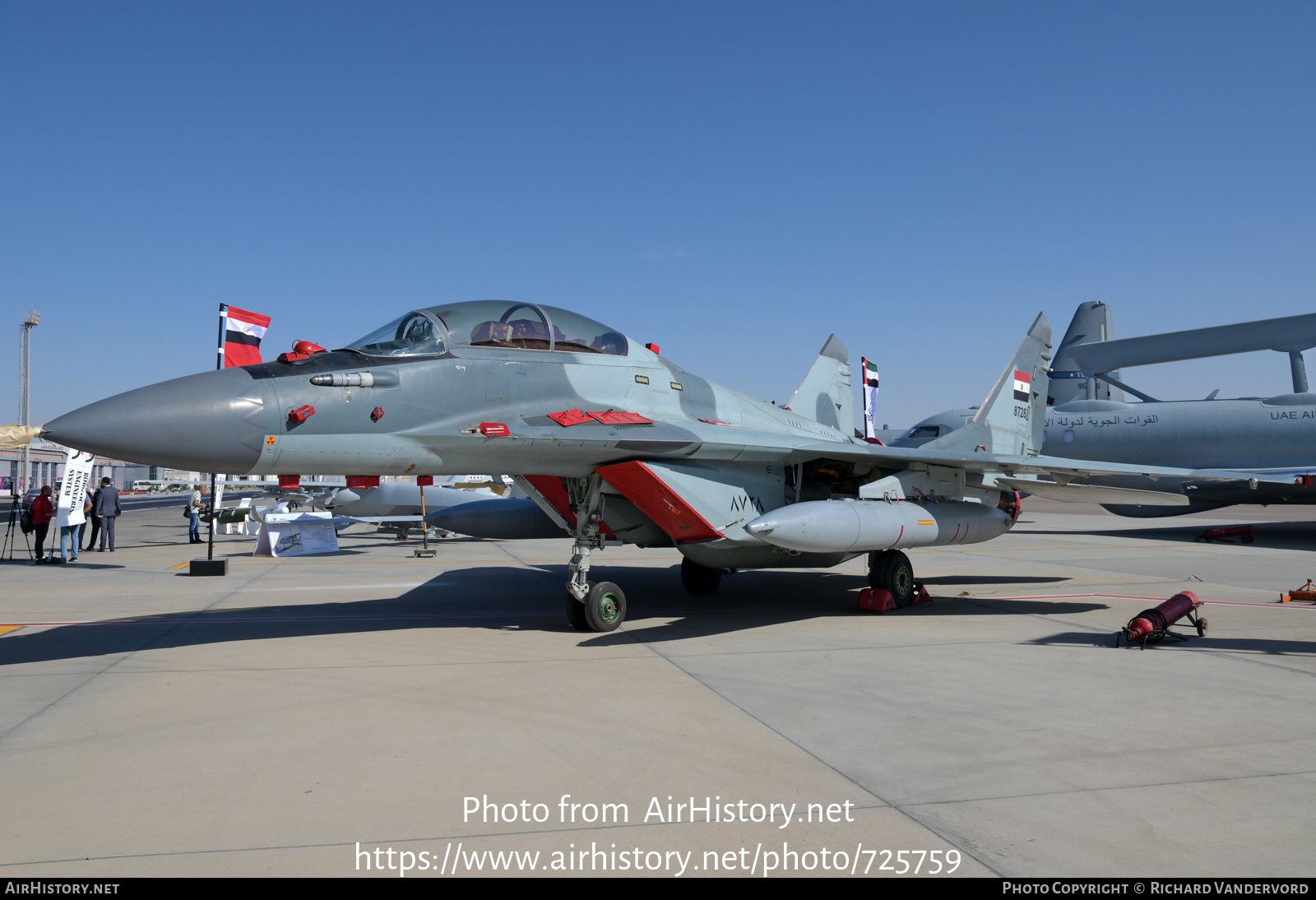 Aircraft Photo of 8728 | Mikoyan-Gurevich MiG-29M | Egypt - Air Force | AirHistory.net #725759