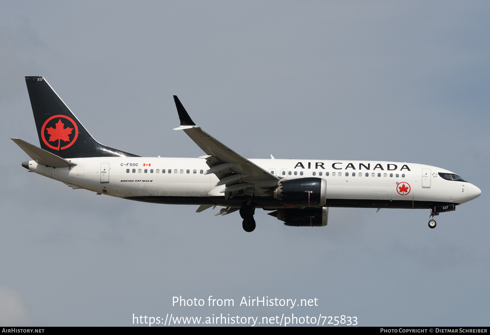 Aircraft Photo of C-FSOC | Boeing 737-8 Max 8 | Air Canada | AirHistory.net #725833