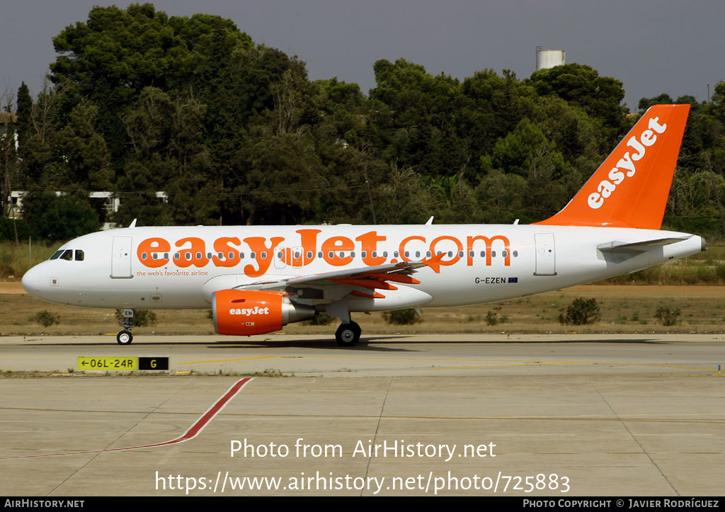 Aircraft Photo of G-EZEN | Airbus A319-111 | EasyJet | AirHistory.net #725883