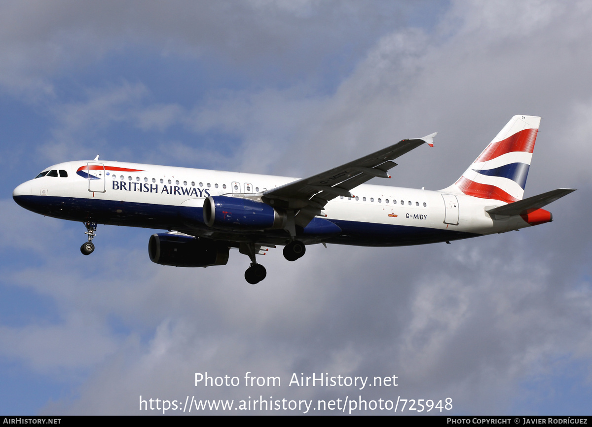 Aircraft Photo of G-MIDY | Airbus A320-232 | British Airways | AirHistory.net #725948