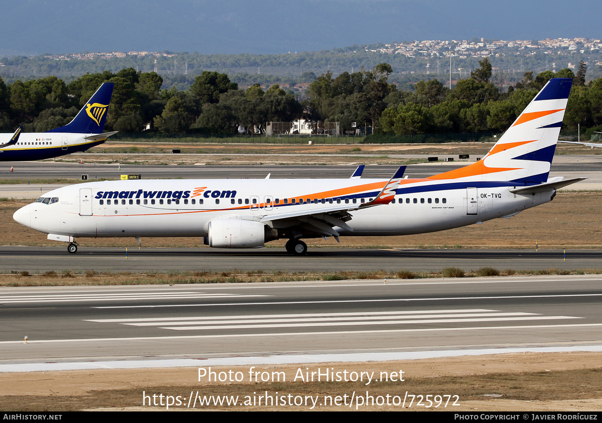 Aircraft Photo of OK-TVG | Boeing 737-8Q8 | Smartwings | AirHistory.net #725972