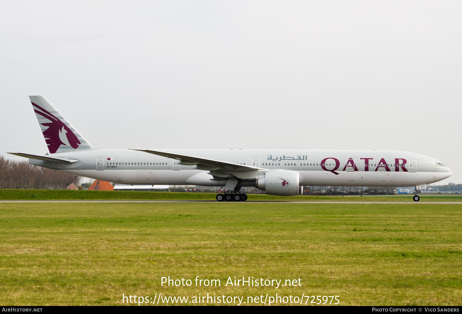 Aircraft Photo of A7-BAT | Boeing 777-3DZ/ER | Qatar Airways | AirHistory.net #725975