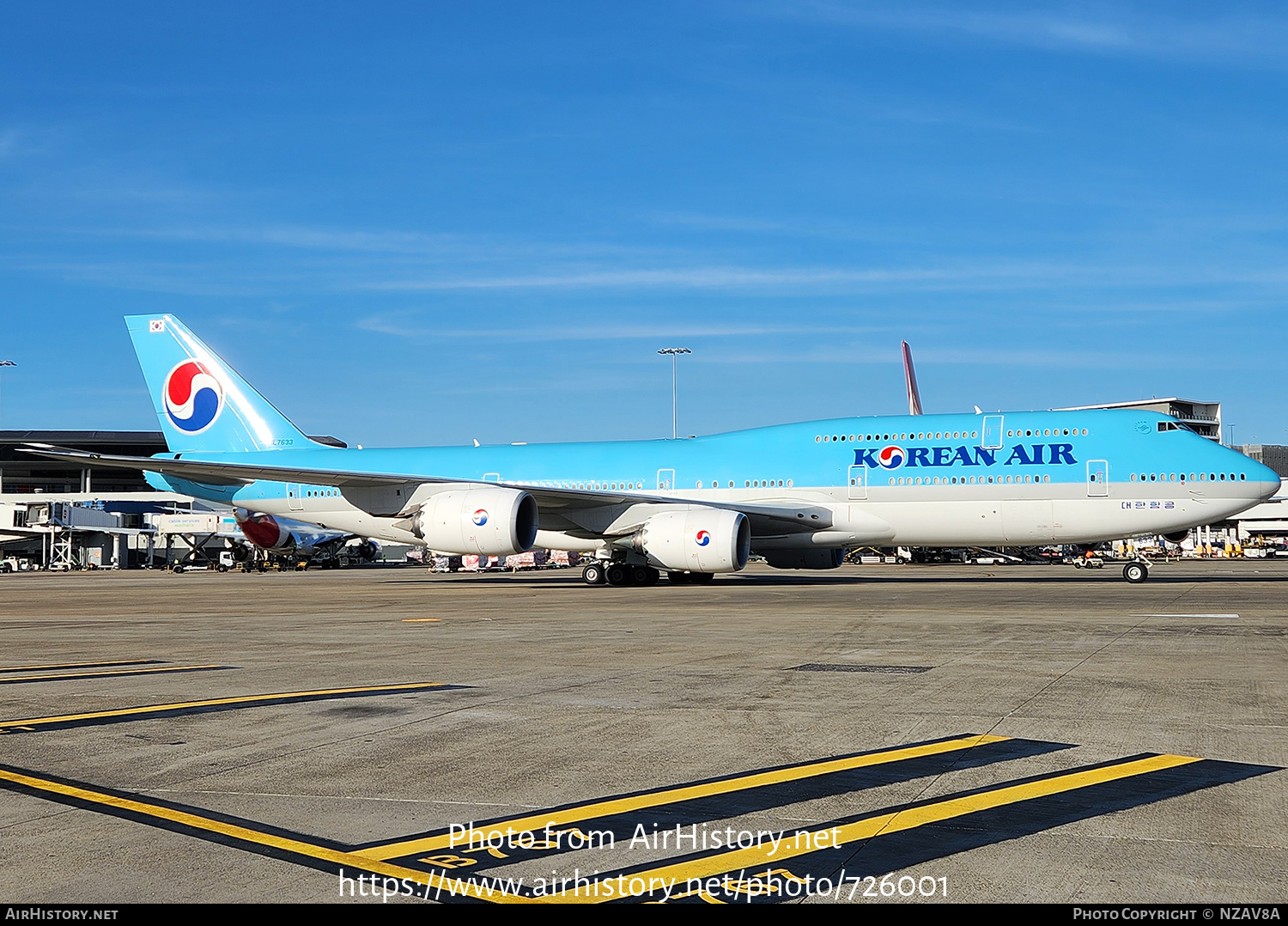 Aircraft Photo of HL7633 | Boeing 747-8B5 | Korean Air | AirHistory.net #726001