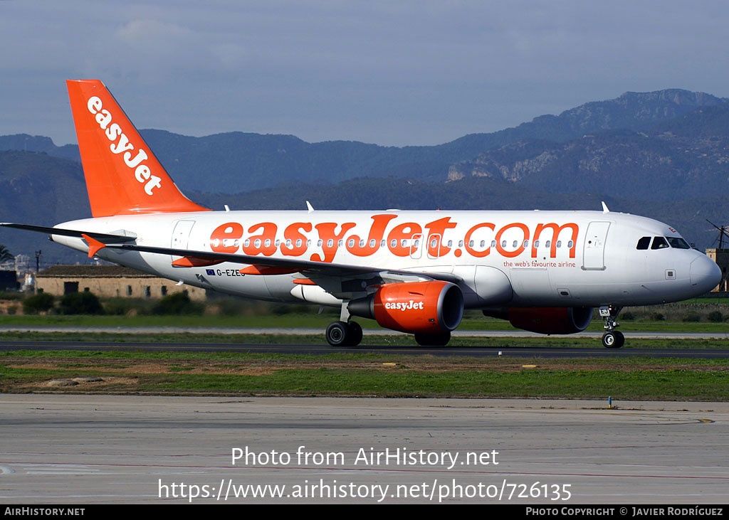 Aircraft Photo of G-EZEJ | Airbus A319-111 | EasyJet | AirHistory.net #726135