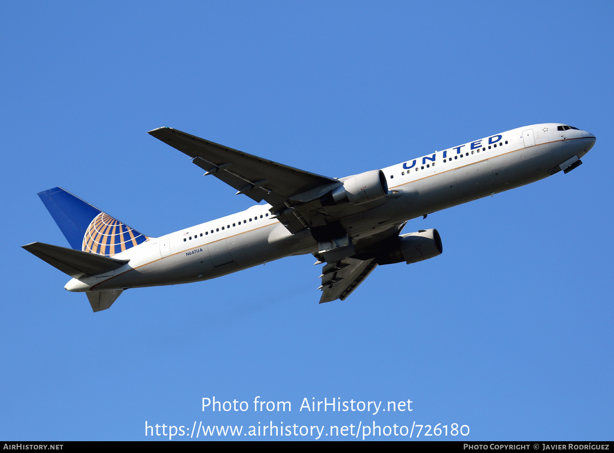 Aircraft Photo of N647UA | Boeing 767-322/ER | United Airlines | AirHistory.net #726180