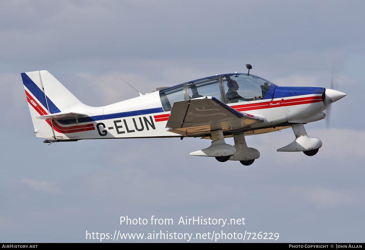 Aircraft Photo of G-ELUN | Robin DR-400-180R Remorqueur | AirHistory.net #726229