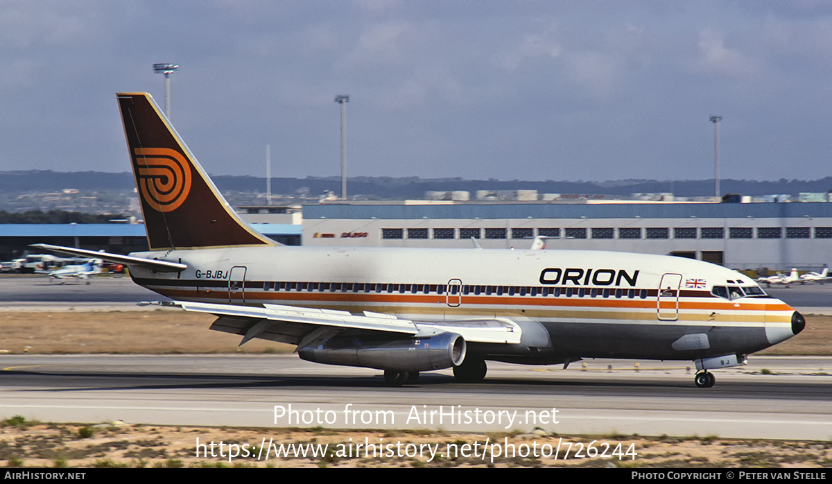 Aircraft Photo of G-BJBJ | Boeing 737-2T5/Adv | Orion Airways | AirHistory.net #726244