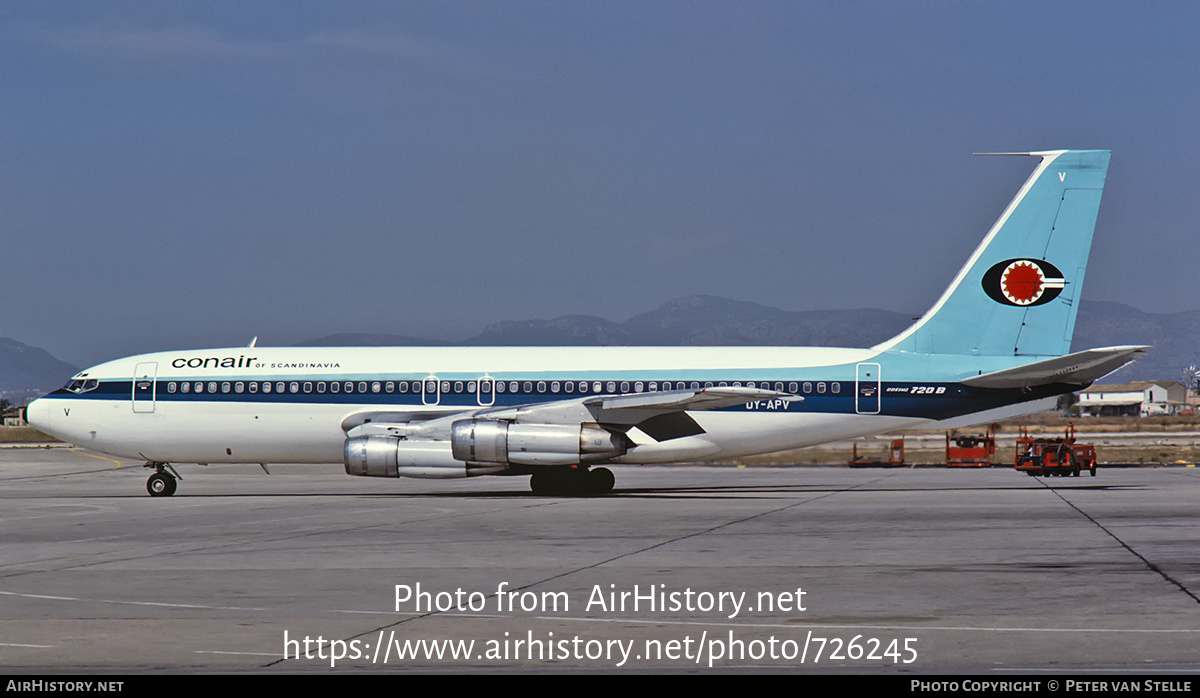 Aircraft Photo of OY-APV | Boeing 720-051B | Conair of Scandinavia | AirHistory.net #726245